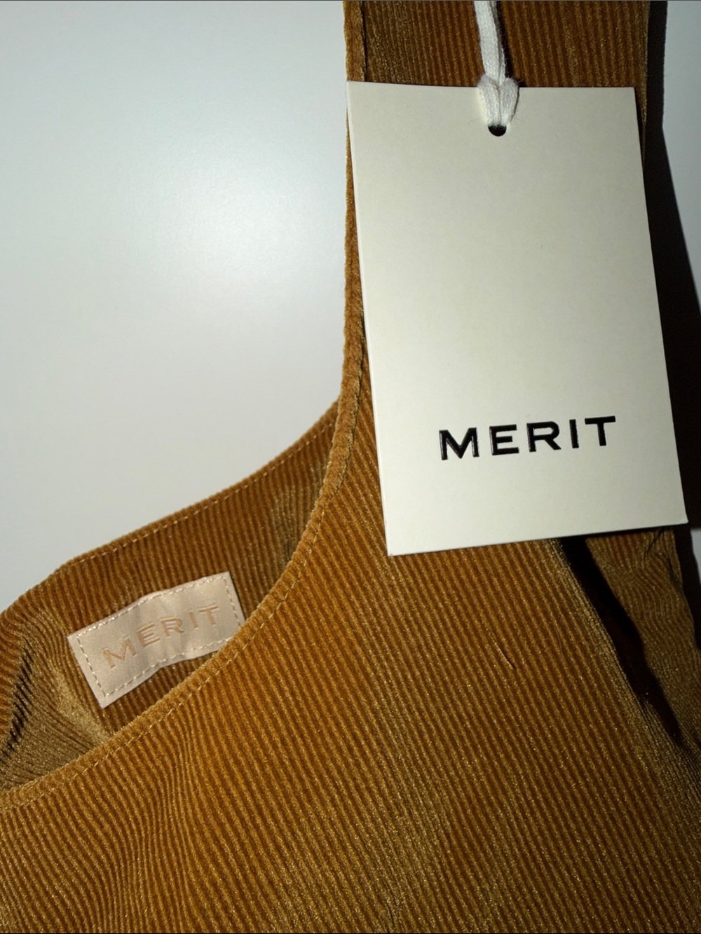 MERIT Corduroy Makeup Bag in Mustard - Picture 2 of 3